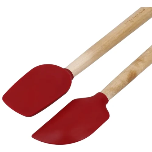 Набір лопаток для тесту KitchenAid Coreline 2 шт. 23.5 см береза червона (KQR750OHERE)