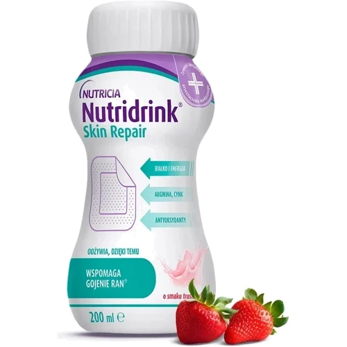 Энтеральное питание Nutricia Nutridrink Skin Repair со вкусом клубники 4х200 мл (8716900583209): Свойства Лечебное питание