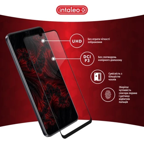 Аксессуар для смартфона Intaleo Tempered Glass Full Glue Black for Xiaomi Redmi A2+: Материал стекло