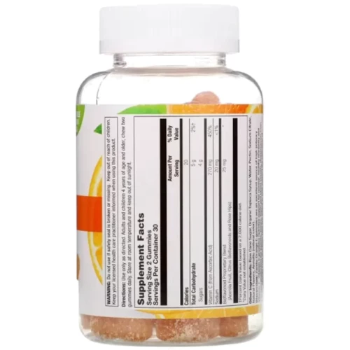 Zand Orange C Gummies Витамин С 60 жевательных конфет: Тип Витамин C