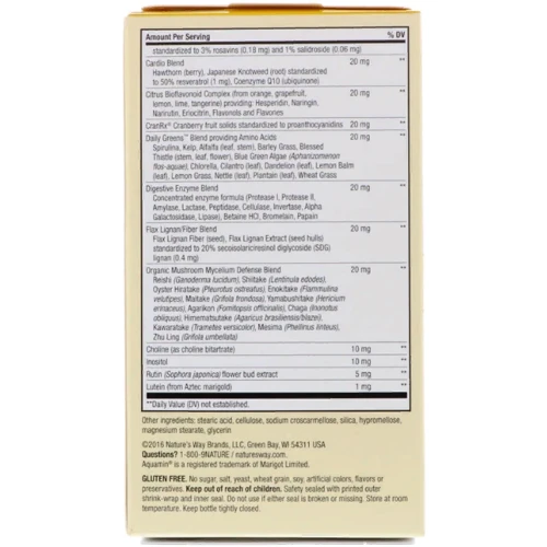 Nature's Way, Alive! Once Daily, Women's 50+ Multi-Vitamin, 60 Tablets (NWY-15692): Форма випуску таблетки