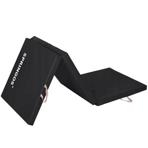 Мат гімнастичний складаний Springos 180 x 60 x 5 см Black (FA0041) фото 1