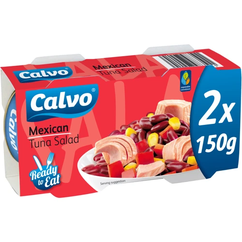 Салат з тунцем Calvo Mexicana 2*150 г: Вага нетто 150 г