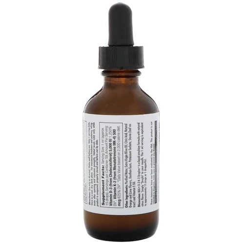 KAL, Vitamin D-3 K-2 Drop Ins, Natural Citrus Flavor, 2 fl oz (59 ml) (CAL41369): Тип Витамин D