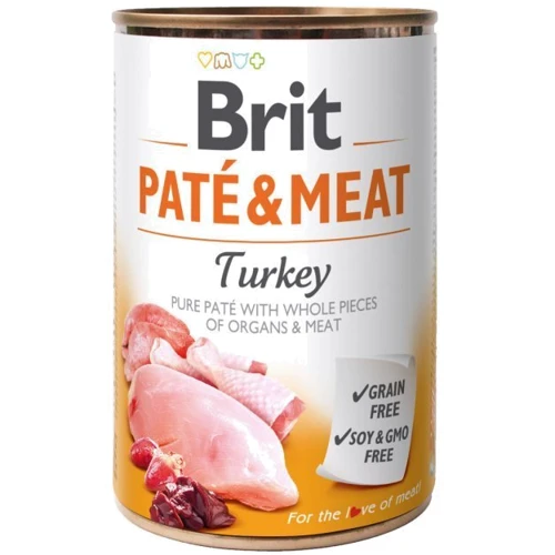 Влажный корм для собак Brit Paté & Meat Dog  Turkey 400 g 
