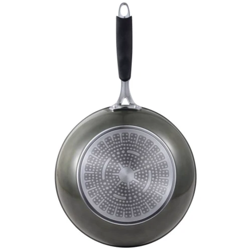 Сковородка Вок Bergner Midnight 28 см (BG-30129-GR): Антипригарное покрытие QuanTanium