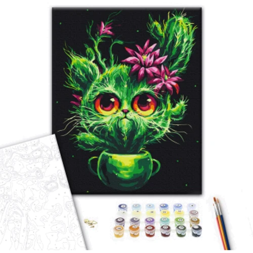 Картина по номерам Brushme Котенок кактусенок © Марианна Пащук 40х50 см (BS53868): Производитель Brushme