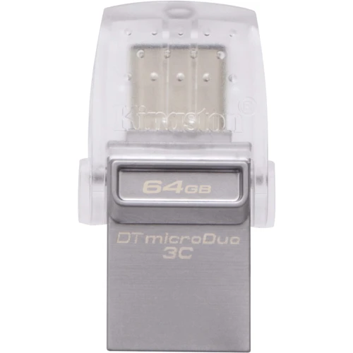 USB-флешка Kingston 64GB DataTraveler MicroDuo USB 3.1/Type-C Metal Silver (DTDUO3C/64GB)