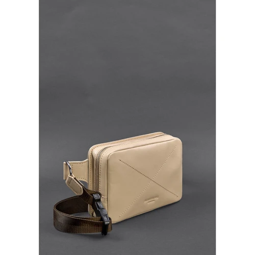 Женская поясная сумка BlankNote Dropbag Mini светло-бежевая (BN-BAG-6-light-beige): Фактура Матовая, Гладкая