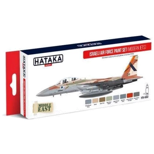 Набор красок Hataka Hobby ВВС Израиля (современные самолеты), 8 шт.