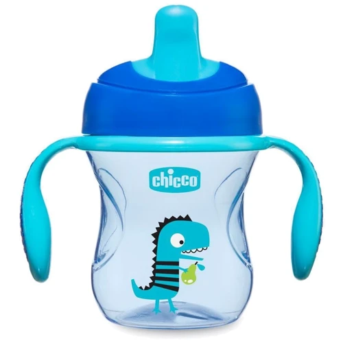 Поильник непроливайка Chicco Training Cup 200 мл 6м+ голубой (06921.20.03)