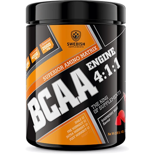 Амінокислота для спорту Swedish Supplements BCAA Engine 4:1:1 400 g /30 servings/ Raspberry Boat