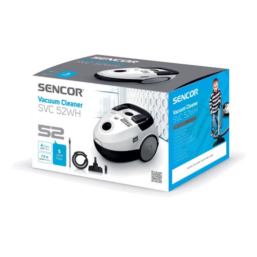 Пылесос Sencor SVC 52WH: Тип пылесоса классический (для сухой уборки)