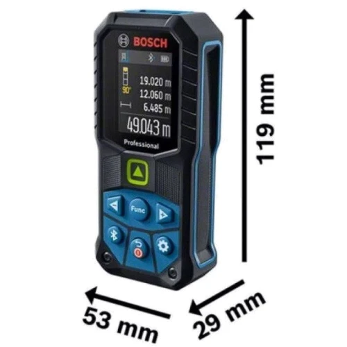 Лазерний далекомір Bosch GLM 50-27 CG USB-C (0601072U01): Дальність виміру, м 50