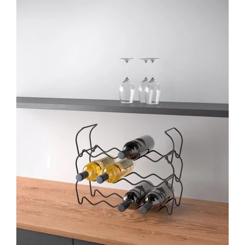 Держатель для бутылок Metaltex Wine Bar 12 LAVA 45х15х15см (382912): Материал нержавеющая сталь