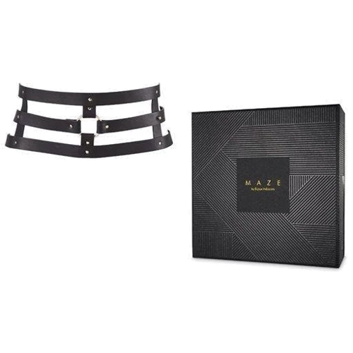 Портупея Bijoux Indiscrets MAZE - Wide Belt and Restraints Black