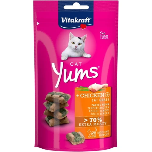 Ласощі для котів Vitakraft Yums з куркою та котячою м'ятою 40 г (31531)