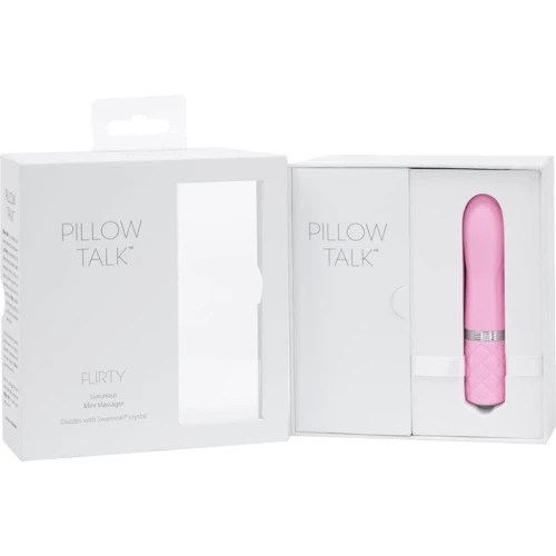 Роскошный вибратор PILLOW TALK - Flirty Pink с кристаллом Сваровски