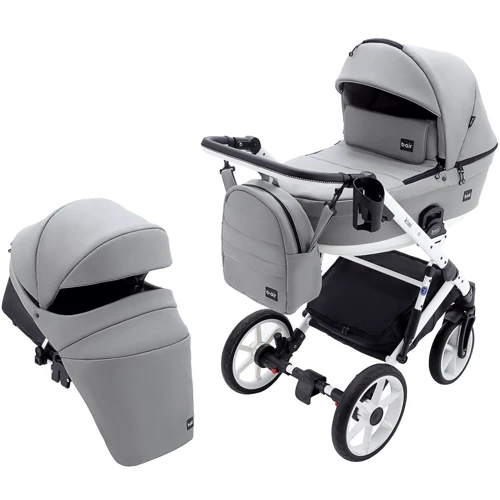 Универсальная коляска 2 в 1 Bair Kiwi White ECO BKW-15 серый (680740)