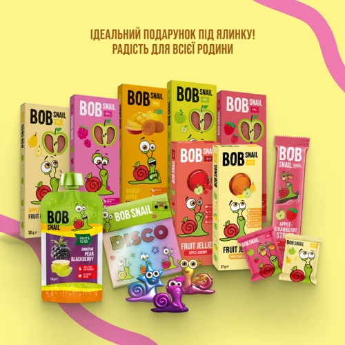 Набір Улитка Боб Великий різдвяний бокс з іграшкою та грою 382 г (1740819): Смак Ягоды, Яблоко, Фруктовые, Малина, Груша, Вишня