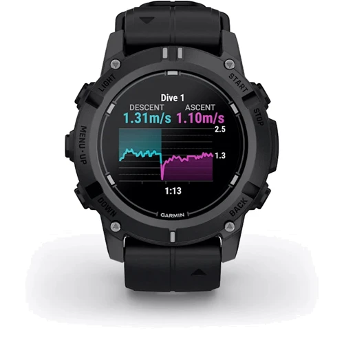 Смарт-часы Garmin Descent G2 Black with Black Band (010-02986-00): Виды спорта Дайвинг, Бег, Велоспорт, Плавание, Гольф