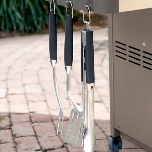 Набор для барбекю Набор инструментов для гриля из 3-х приборов Weber Tool Set (6630): Размеры, мм Щипцы - 430х50х22 / Лопатка - 460х100х 38 / Вилка - 460х40х38