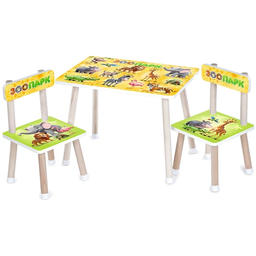 

Столик с двумя стульчиками Bambi Зоопарк (M 501-11)