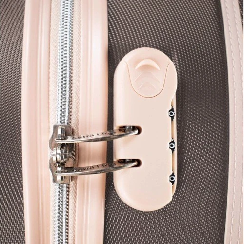Чемодан Semi Line 20" (S) Brown/Pink Cream коричневый/розовый (T5673-2): Материал Пластик