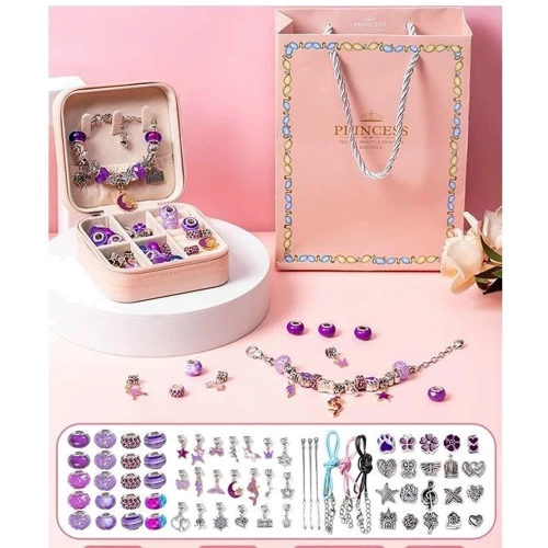 Набор украшений ящик для украшений, основы для браслетов, бусины, подвески (DLS 1110): Производитель Noname