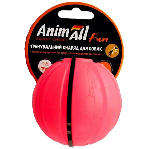 М'яч для собак AnimAll Fun тренувальний 7 см кораловий (130,205)