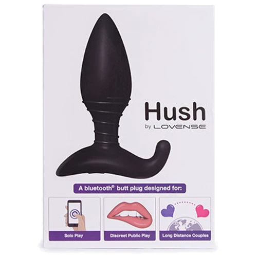 Анальная пробка со смарт-приложением. Для пар и моделей-вебкам Lovense Hush маленькая, 12x3.8 см