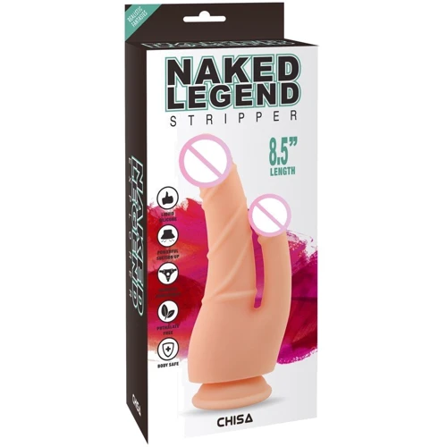 Двойной фаллоимитатор CHISA Naked Legend Stripper 8.5" Flesh