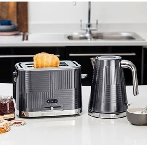 Тостер Russell Hobbs 25250-56 Geo Steel: Съемный поддон для сбора крошек есть