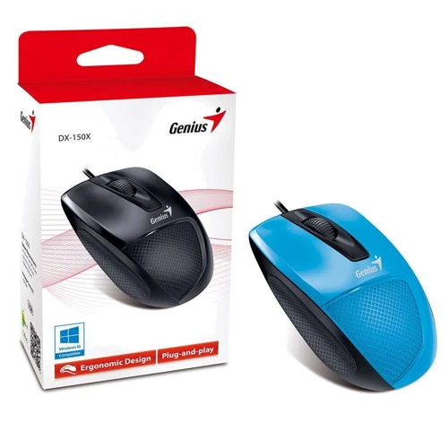 Мишка Genius DX-150X USB Blue/Black (31010231102): Ергономіка для правої і лівої руки