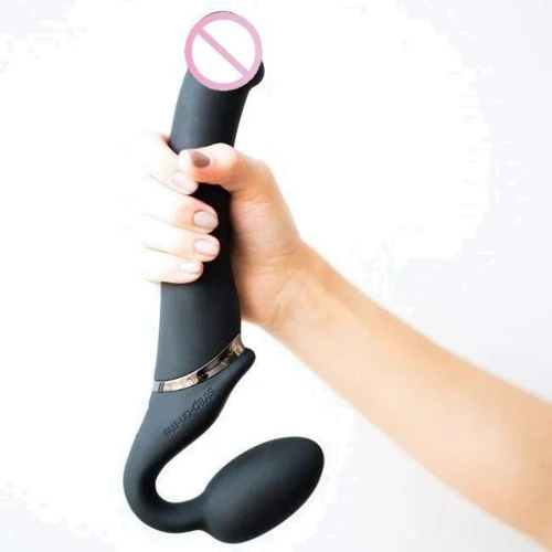 Безремневой страпон Strap-On-Me VIBRATING Black M