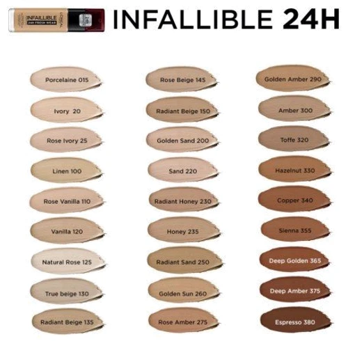 L'Oreal Paris Infallible 24h Foundation N 300 amber Тональный крем 30 ml: Вид Тональные средства