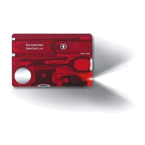 Мультитул Victorinox Swisscard Lite 82x54x4мм / 13предметов / червоний-прозорий (0.7300.T): Тип Карта