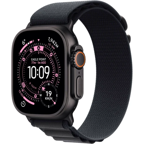 Apple Watch Ultra 3 GPS + Cellular 49mm Black Titanium Case with Black Alpine Loop - Small (MF0Q4)