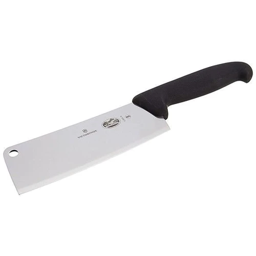 Кухонный нож Victorinox Fibrox Cleaver 18см с черн. ручкой (5.4003.18): Лезвие нержавеющая сталь
