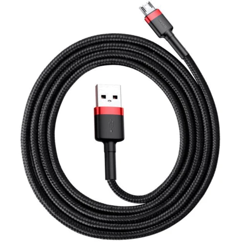 Кабель Baseus USB Cable to microUSB Cafule 1m Black / Red (CAMKLF-B91) фото 4