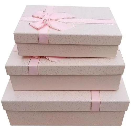 Коробка Набор подарочных коробок UFO 3 шт розовый (m1340-0506 Набор 3 шт PINK прям.)