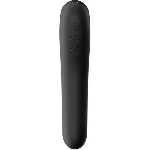 Вакуумний стимулятор із вібрацією Satisfyer Dual Kiss Black