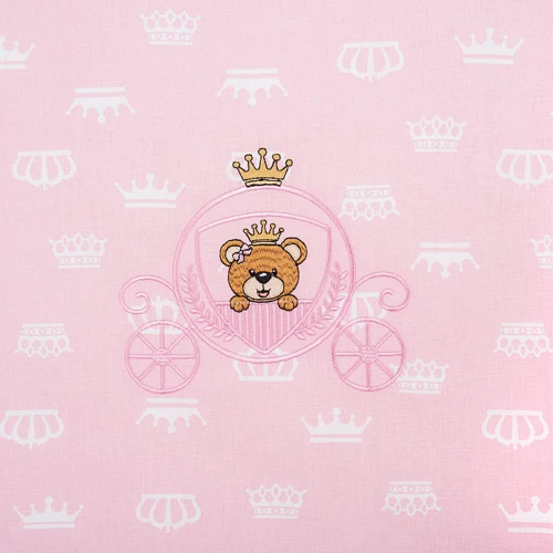 Постельное белье Papaella Корона в коляску, пудра (8-10446)