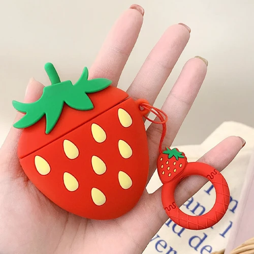 Чехол для наушников TPU Case Smile Fruits Strawberry for Apple Airpods фото 4