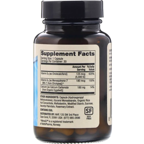 Dr. Mercola Calcium with Vitamins D3 & K2 Кальций с витаминами Д3 и К2 30 капсул: Тип Кальций
