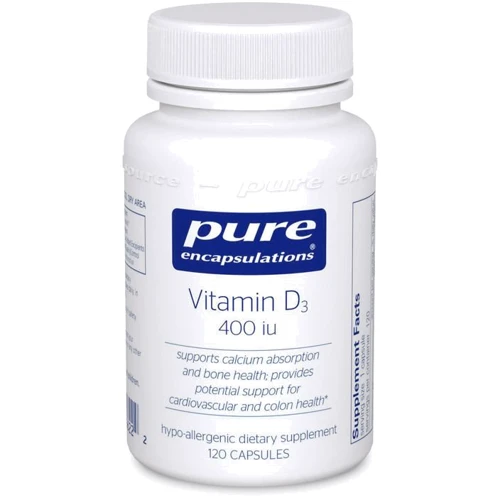 Pure Encapsulations Vitamin D3 10 mcg /400 IU/ 120 caps (PE-00622)