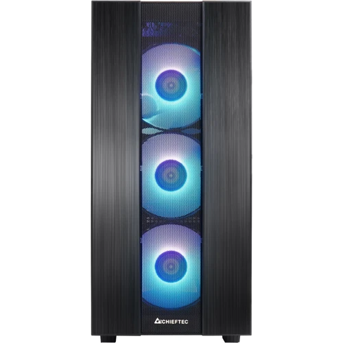 Корпус Chieftec Gaming Hunter 2 Tempered Glass (GS-02B-OP): Материал передней панели алюминий и металл