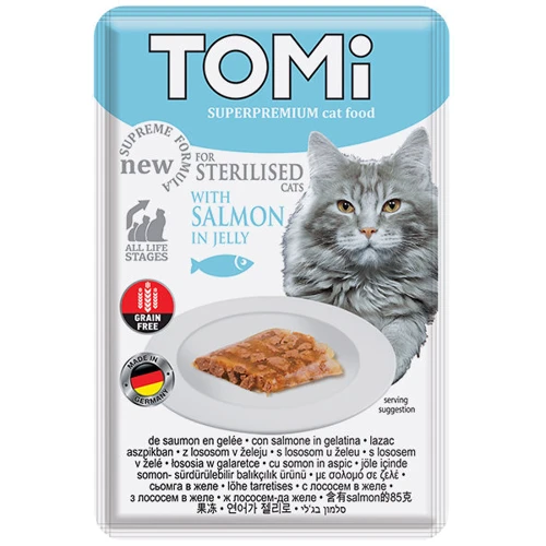 TOMi Sterilised Salmon in Jelly 0.085 кг