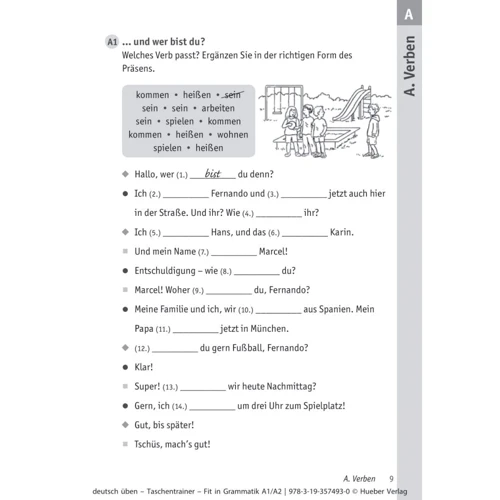 Deutsch üben Taschentrainer: Fit in Grammatik A1/A2: ISBN 9783193574930, 978-3-19-357493-0