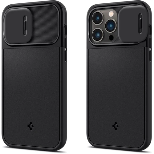 Чехол для iPhone Spigen Optik Armor MagFit Black (ACS04993) for iPhone 14 Pro: Цвет черный